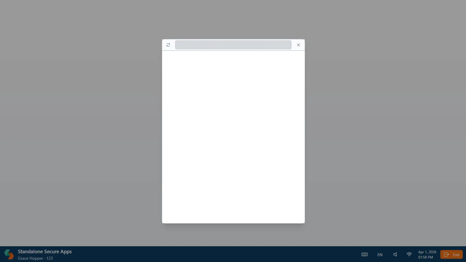 Blank pop-up, url not visible