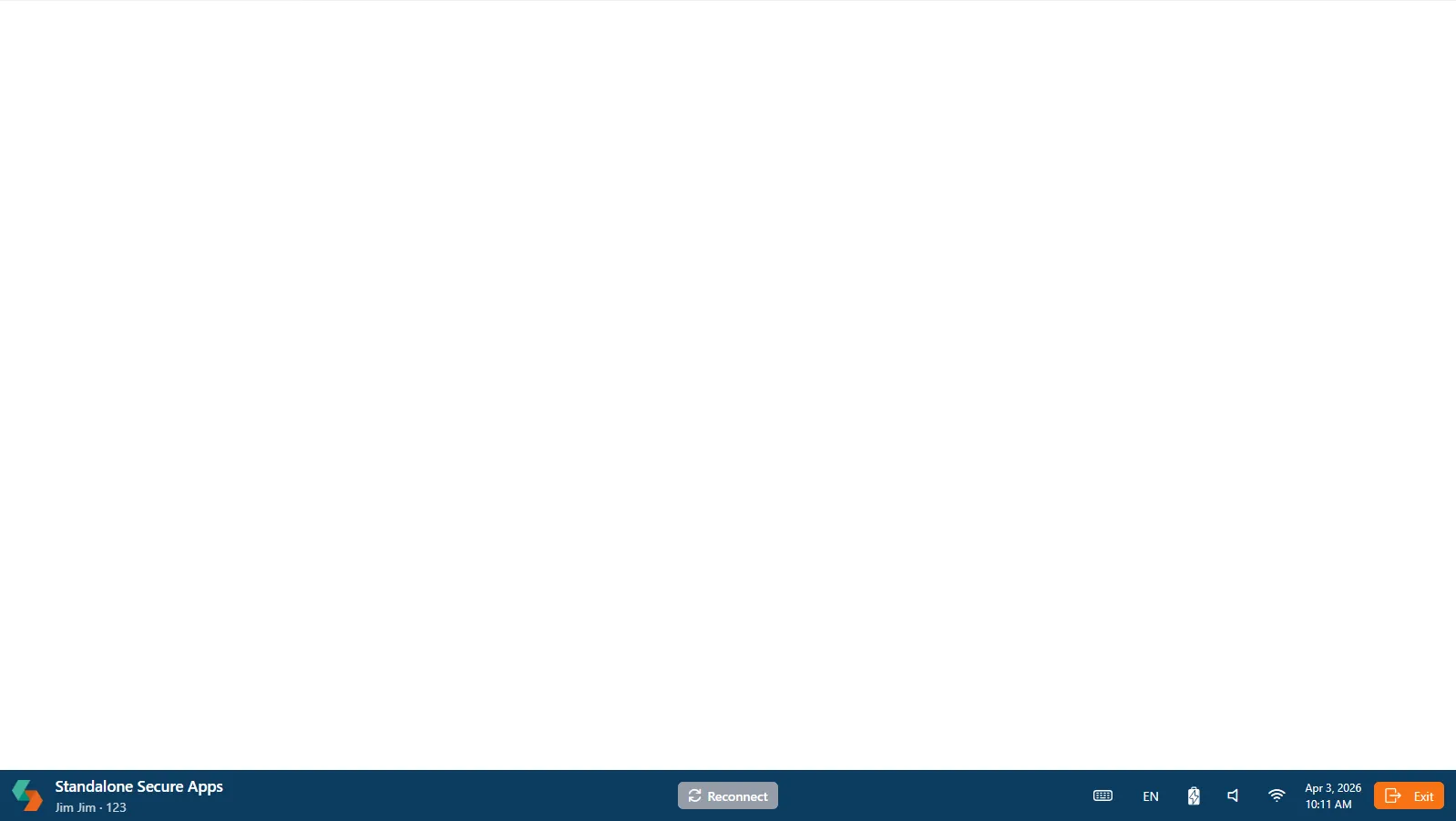 White screen behind the loading overlay, possibly with a Navigation blocked pop-up in the
upper-right corner